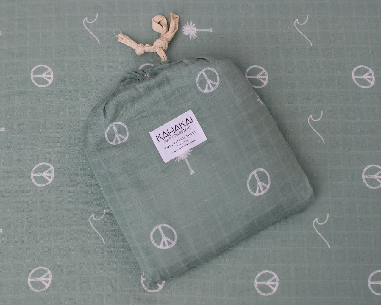 Peace Beach Twin Fitted Sheet