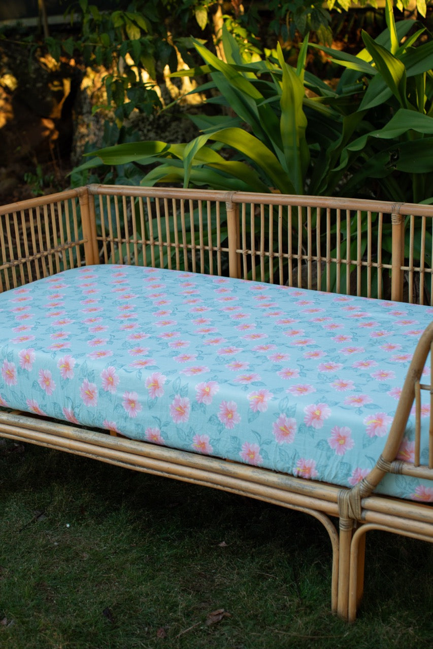 Aloha Floral Tiare Hawaii Collab Twin Fitted Sheet