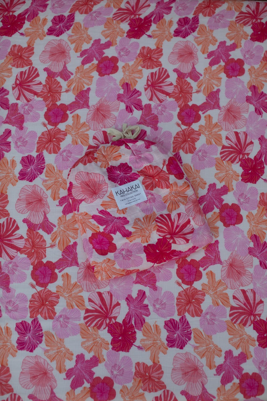 Waimea Garden Tiare Hawaii Collab Twin Fitted Sheet