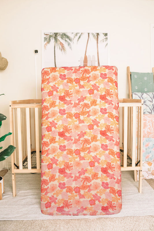 Waimea Garden Tiare Hawaii Collab Crib Sheet