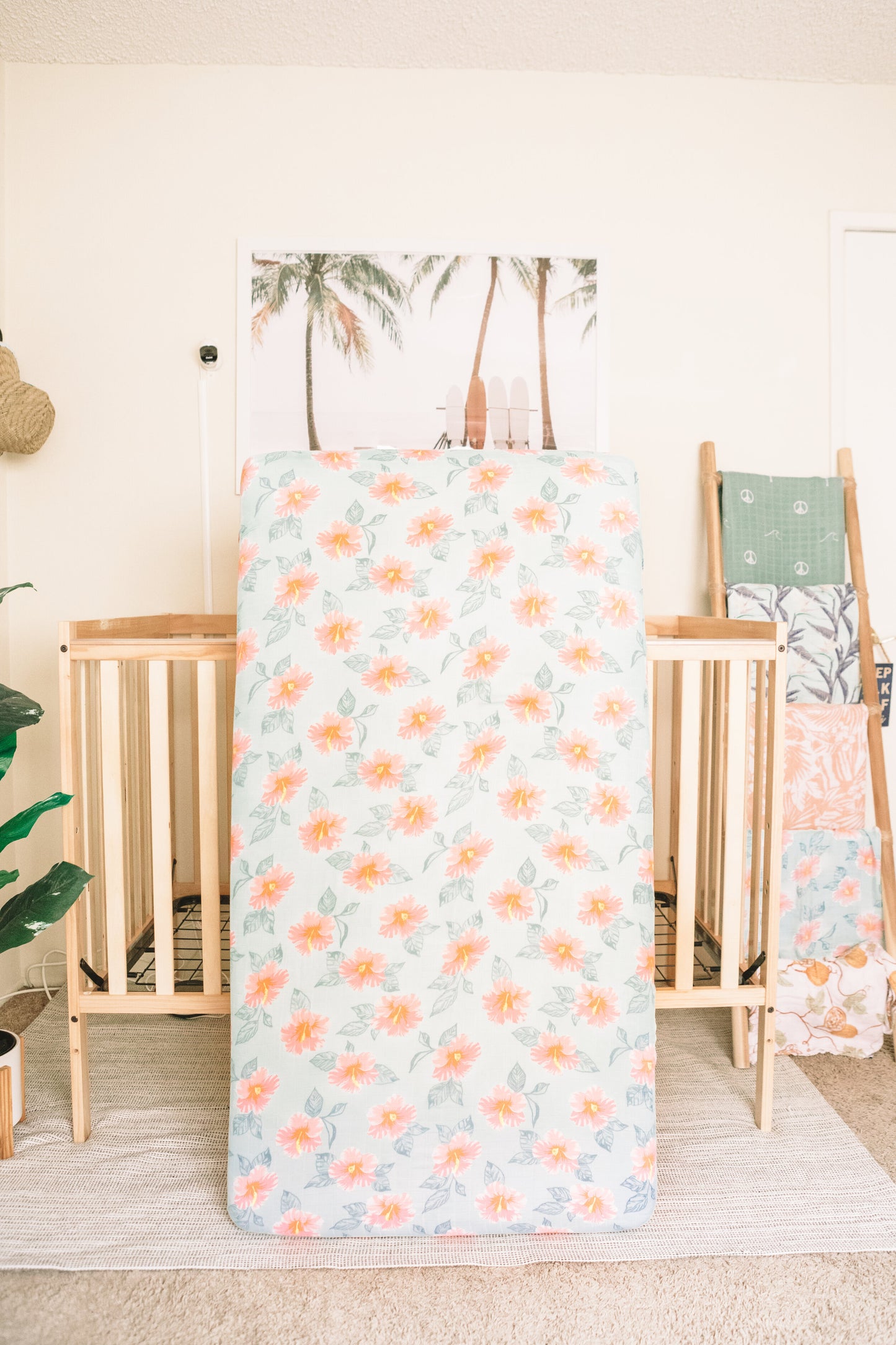 Aloha Floral Tiare Hawaii Collab Crib Sheet
